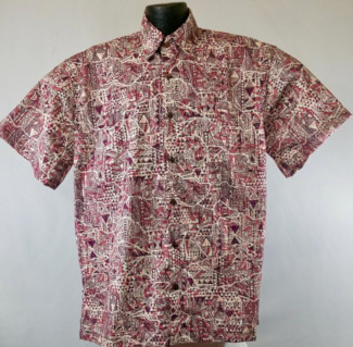Burgundy Traditional Hawaiian shirt